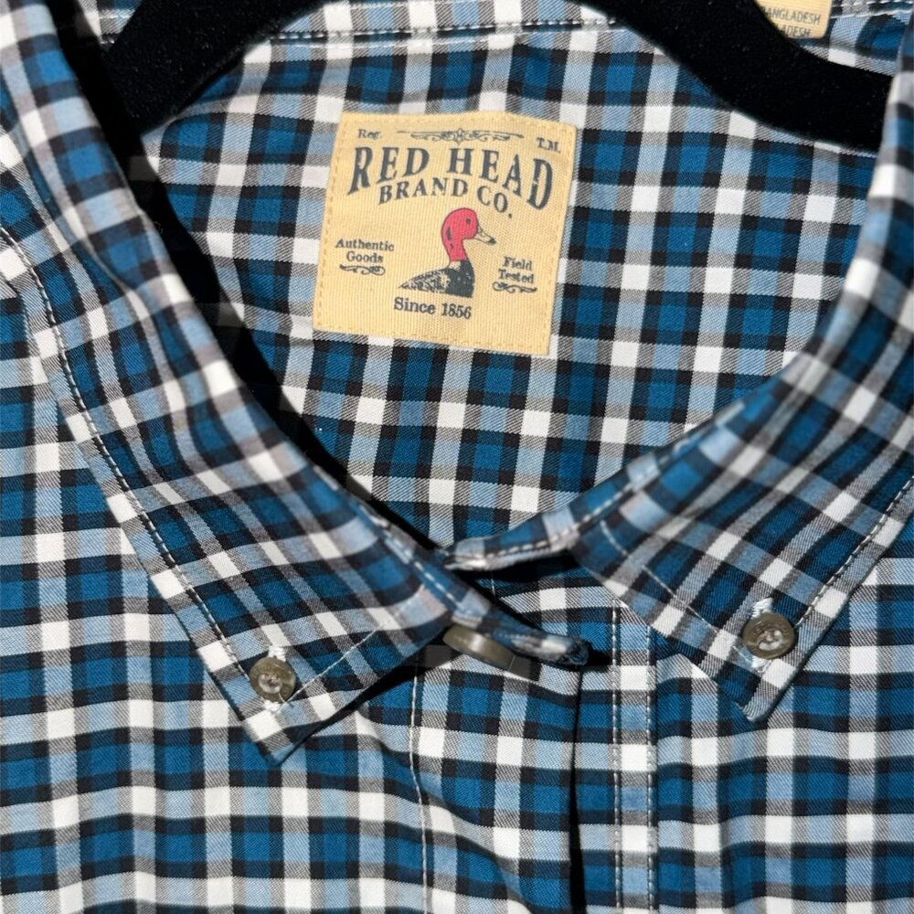 MENS BUTTON UP REDHEAD SHIRT